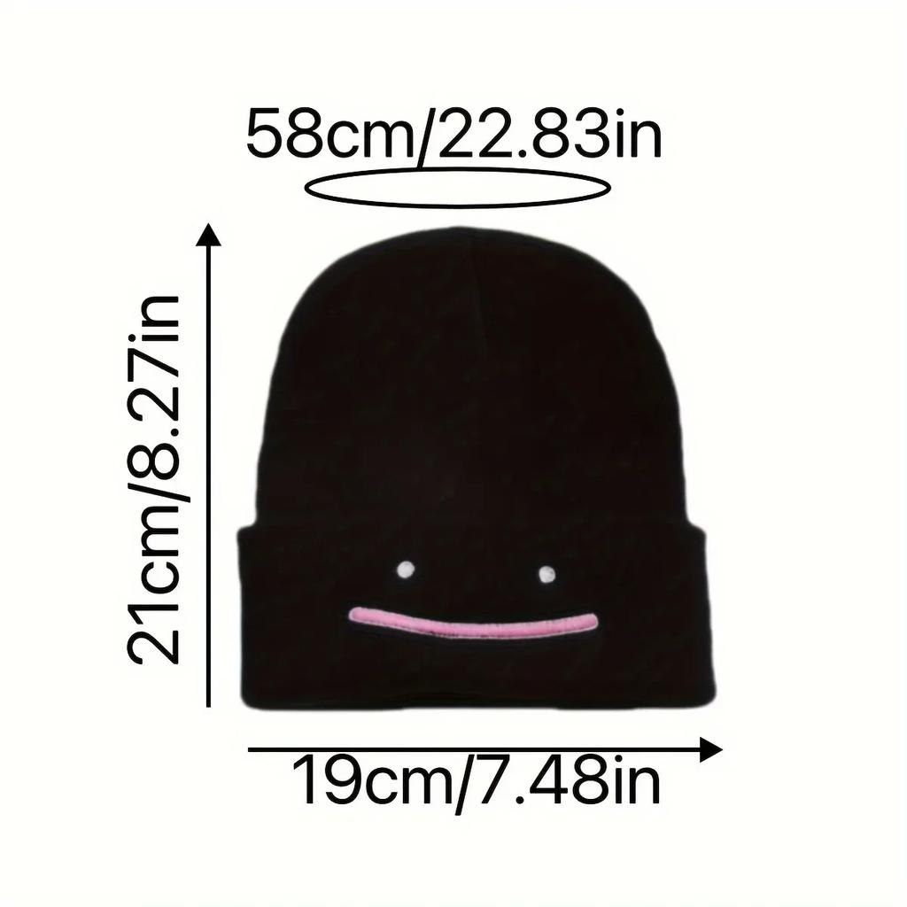 Knitting Hat Fashion Anime Men Women Beanie Autumn Winter Warmer Bonnet Cute Embroidery Outdoor Windproof Cap Casual Hats