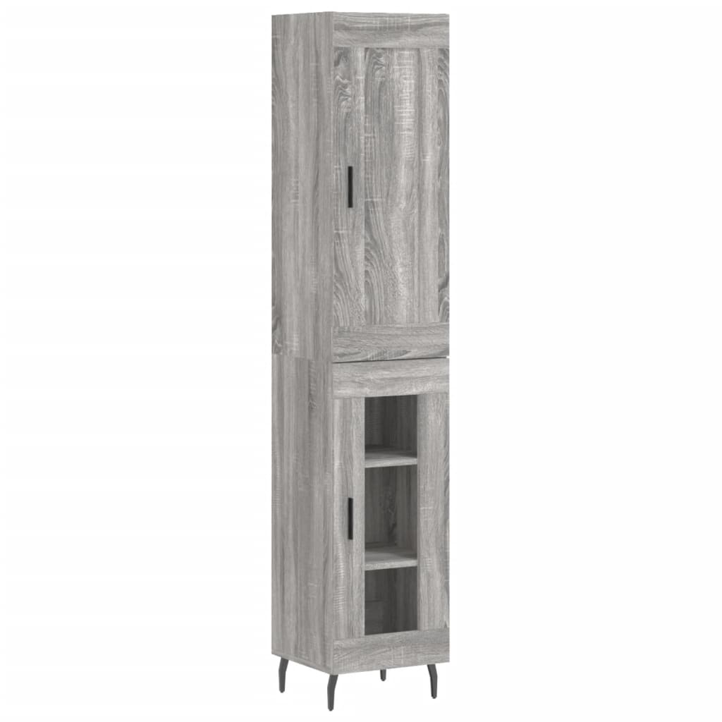 Highboard Gray Sonoma 34.5 x 34 x 180 cm Particleboard