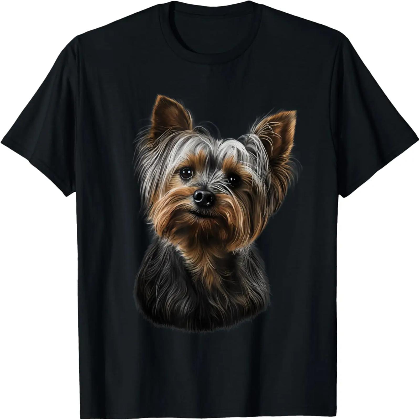Портрет Йоркширского Терьера Арт Футболка для Любителя Йорков S