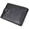 Horizontal Wallet for Men Made of Genuine Grained Leather BOND-WALLET 22059 Black