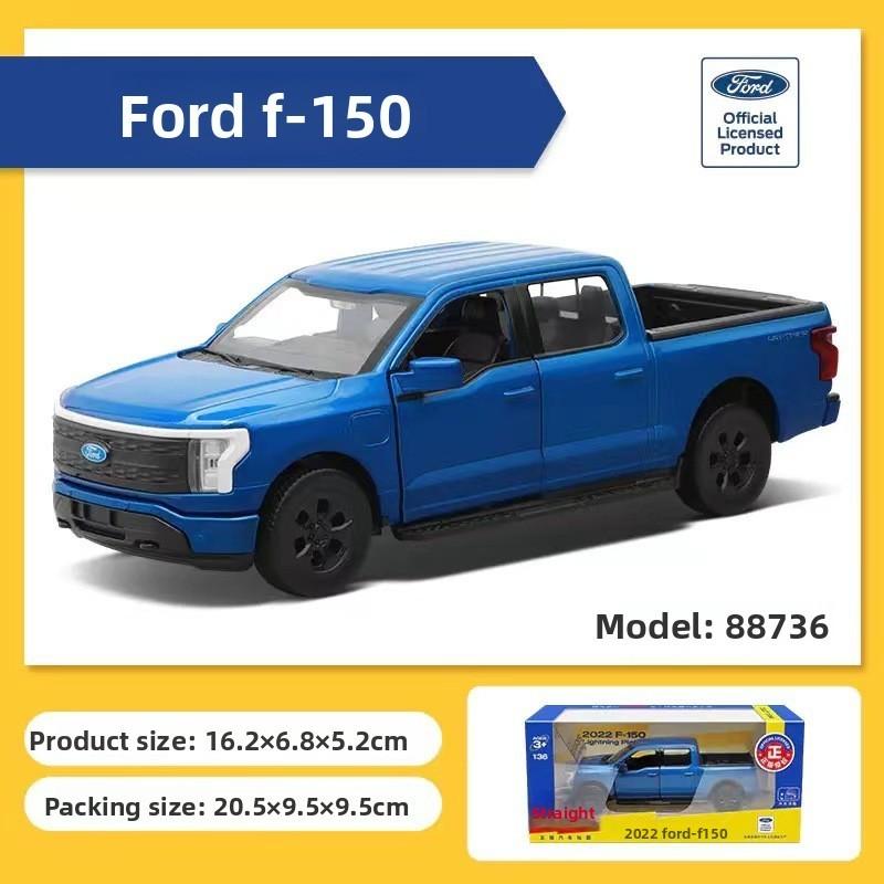 

F150 Ford 136 Модель автомобиля из сплава Raptor со светом и звуком для настольной экспозиции, подарок синий