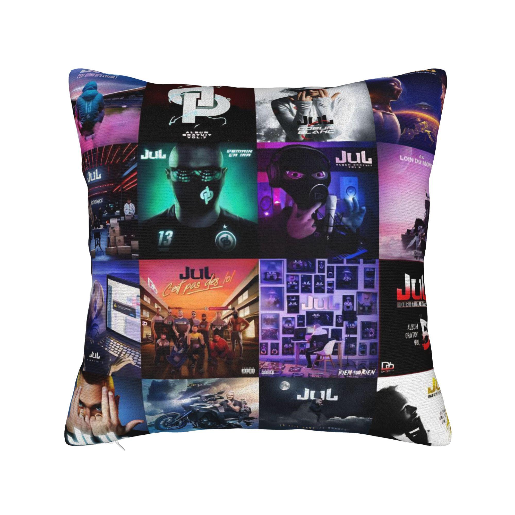 

Pillow Case Rapper Music JUL Soft Pillow Cover For Sofa Car Home Decor Retro Trendy Pillowcases 16x16Inch