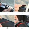 Car Side Window Seal Strip Rubber Auto Window Gap Filler Protector Strips Noise Insulation 7-Shaped Seal Sticker Strip