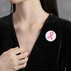 10Pcs Cancer Awareness Brooch with Back Clasp Pink Metal Ribbon Pins Awareness Lapel Pin for Clothing Dress Jackets Hat