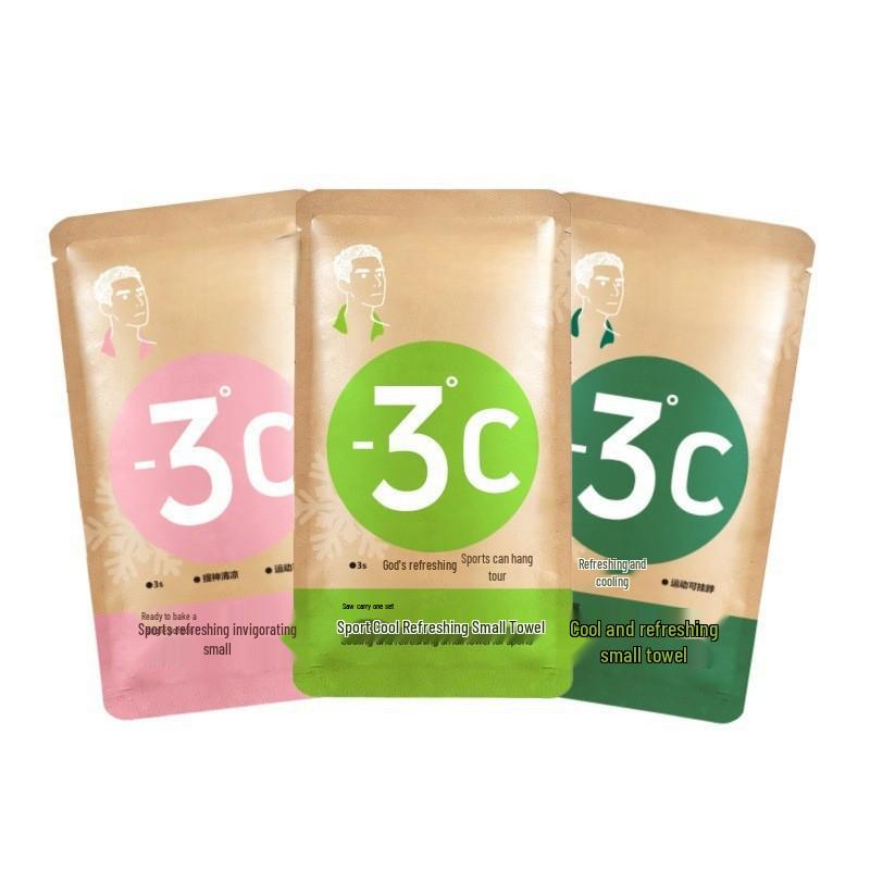 Portable Instant Cooling Towel - Sweat Absorbent, Quick-Drying, Individually Packed for Outdoor Fitness.