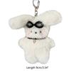 Hanging Decoration Rear View Mirror Cute Long Eared Rabbit Decors Car Interior Accessories Cute Bunny- Pendant Keychain