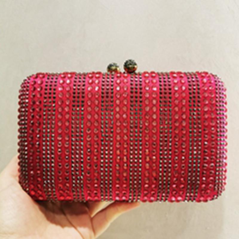 

Green/Red/Silver Evening Bags Women Crystal Clutch Fashion Wedding Party Handbags Diamond Dinner Banquet Diamond Purses Minaudie 19cmX9.5cmX5cm