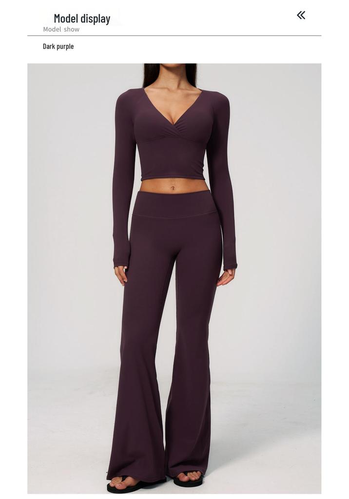 Women's Quick-Dry Cross-Border Yoga Suit: High-Waisted Creamy Outdoor Fitness & Running Sports Set