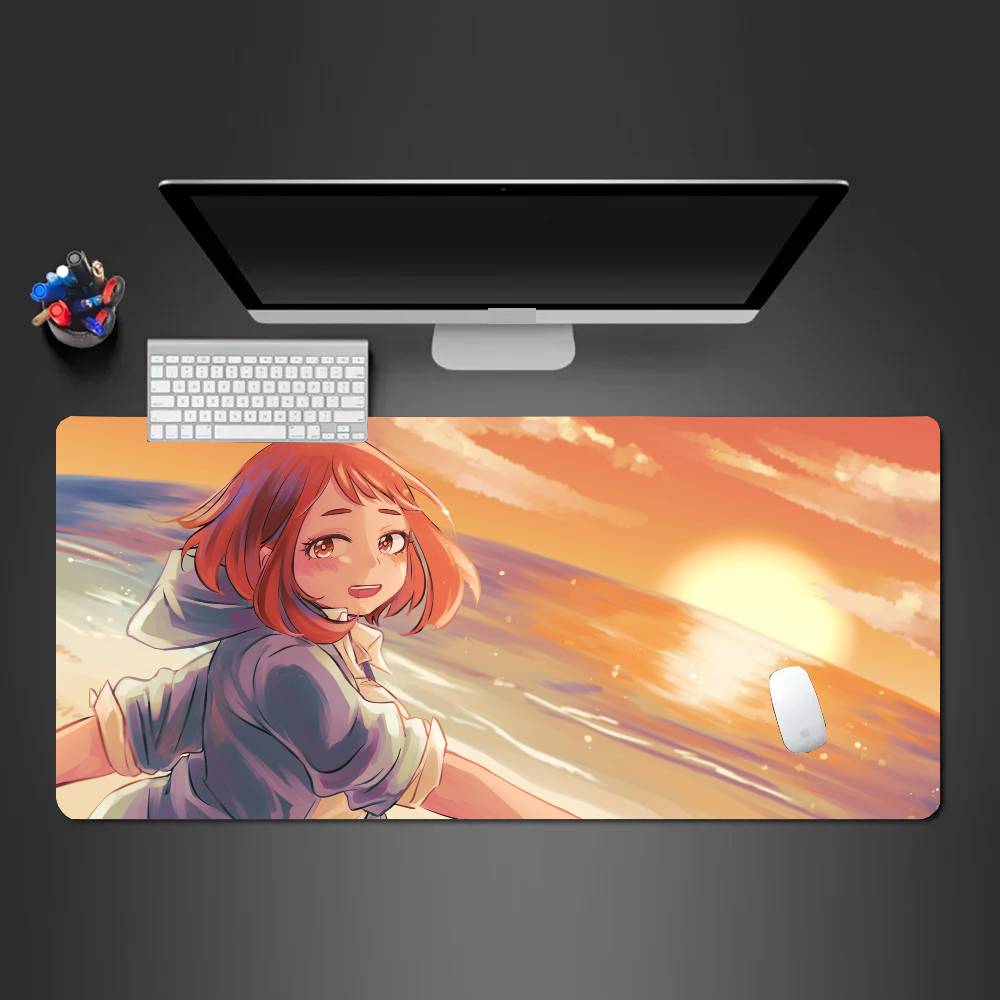 Ochaco Uraraka Anime My Hero A-Academia Mousepad Mouse Mat Desk Mat With Pad Gaming Accessories Prime Gaming XXL Keyboard Pad