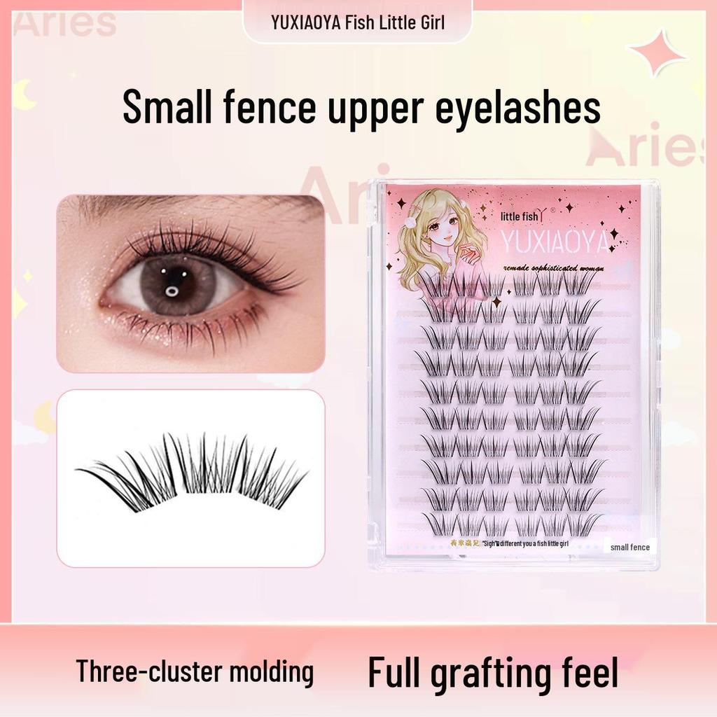 Fox-Style Angled False Eyelashes: Small, Sectioned Upper Lashes for Light Features, Yu Xiao Ya, 3-Step Camera Ready