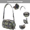 Outdoors Fishing Shoulder Bag Large Capacity Multi-Compartment Gear Storage Design Easy Carry Green