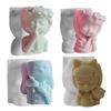 3D Teenager Girl Planter Silicone Mold Candle Candy Decorating Tool Household