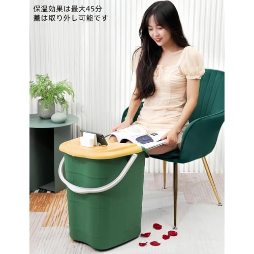 KazeSo Foot Bath, Foot Bath Bucket, Foot Massager, Large Capacity, Multi-Function, Foot Cleaning, SPA Footbath, Cold Foot Relief, Fatigue Relief, Rela