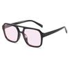 Candy-Colored Double-Beam Retro Square Sunglasses – Trendy UV Protection Specs