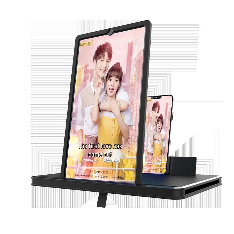 3D HD Eye-Protecting Mobile Screen Amplifier with Retractable Stand
