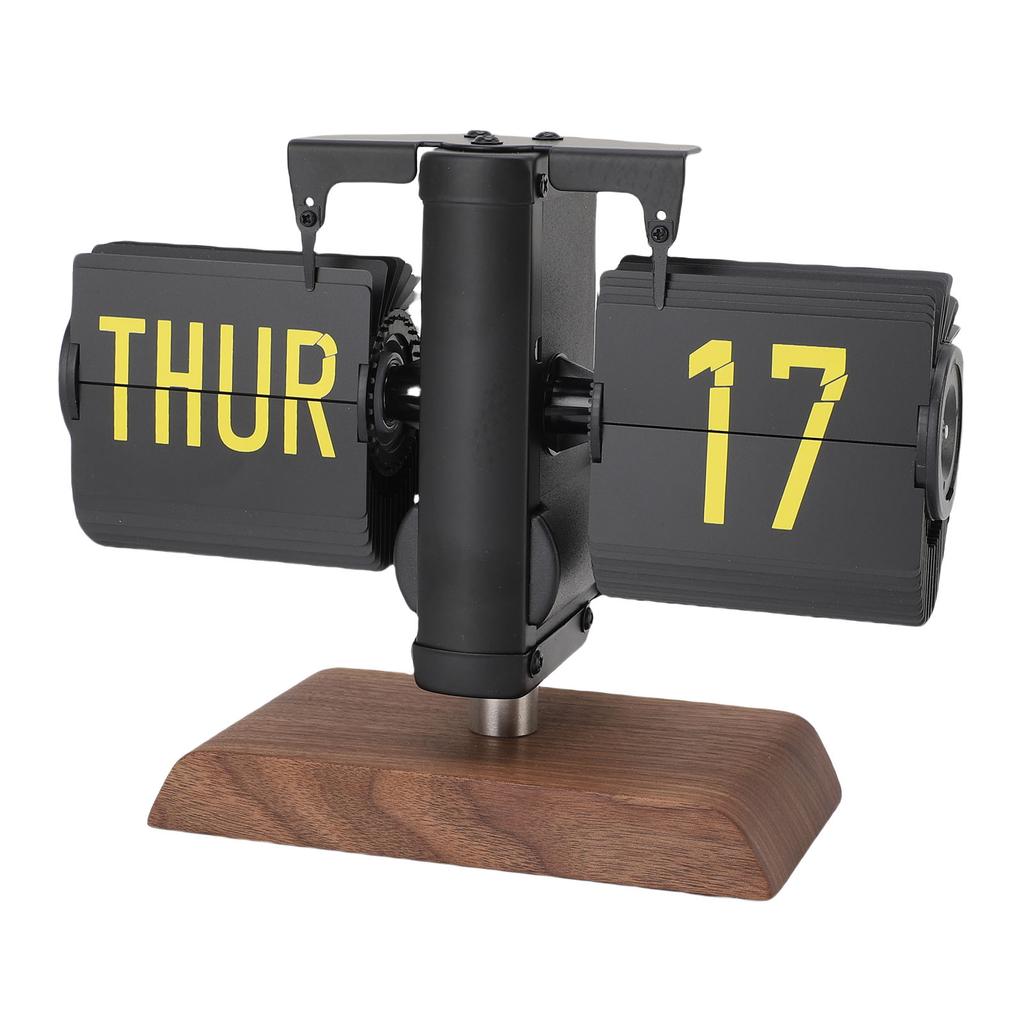 Auto Flip Desk Clock 12 Hour Display Retro Style Large Number Digital Flip Table Clock Decor for