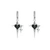 New Cross Structure Love Earrings Ins Niche Cold Wind Design Earrings