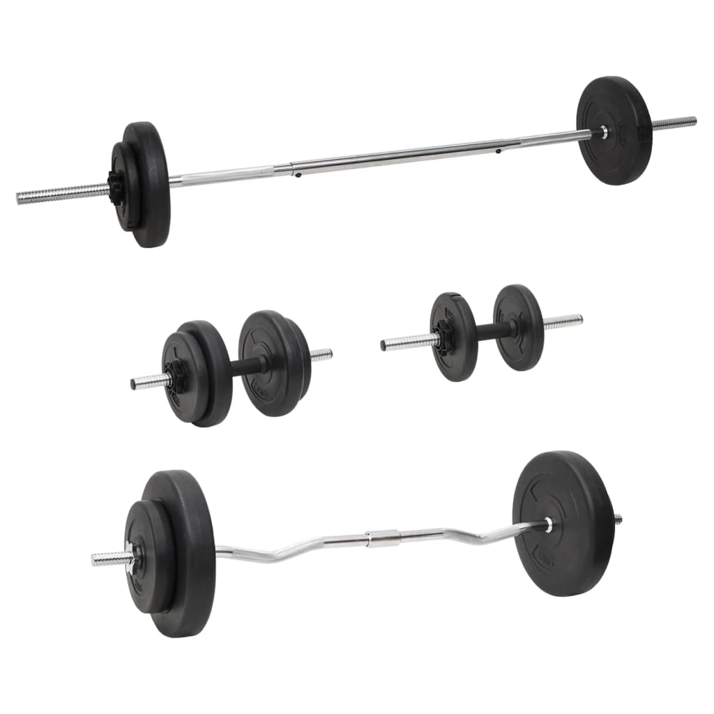 vidaXL Dumbbell and Bar Set with Plates 60 Kg