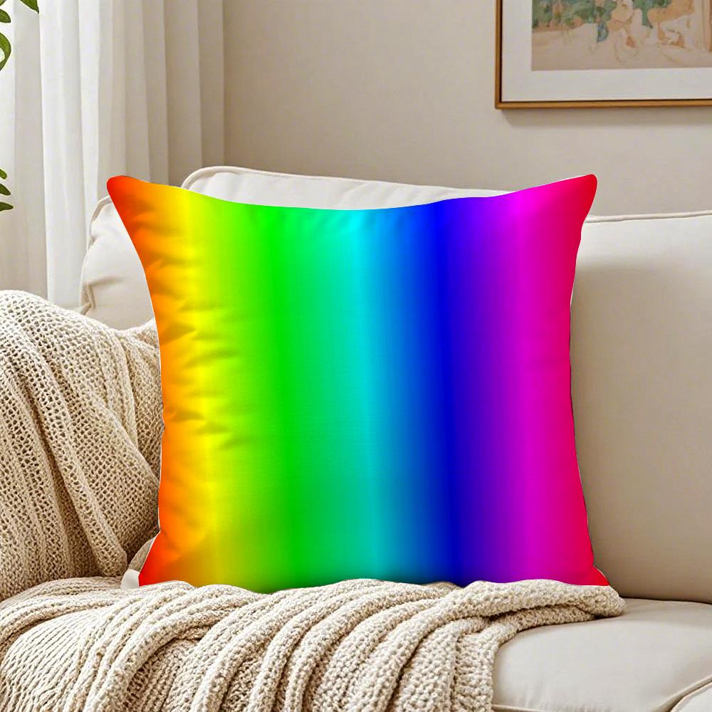 Warm Colorful Cheerful Art RRainbow Cushion Cover Pillowcase Antidustmite living Room Sofa Decor Cushion Room