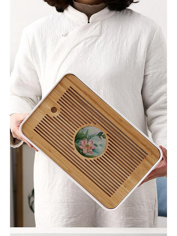 Japanese Minimalist Bamboo Dry Brew Tea Tray