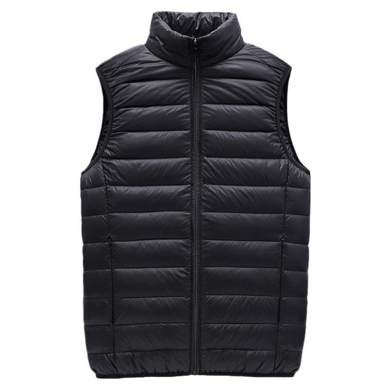 Men s Fashion Stand-up Collar Down Vest - Winter Casual Warm Top 3XL