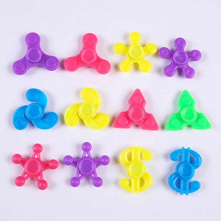 4cm Colorful Mini Fidget Spinner - Multi-Shape Stress Reliever Toy