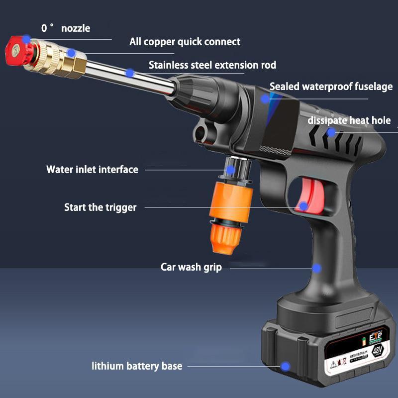 Autowaschanlage Hochdruck-Autowaschpistole Batteriewaschanlage Schaumgenerator Wasserpistole