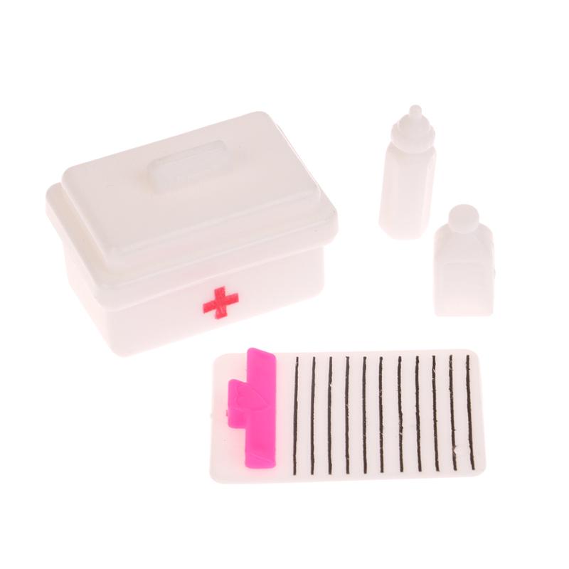 10Pcs/Set Dollhouse Miniature Hospital Stethoscope Mini Syringe Medical Appliances Medical Tool Model Medical Scene Decor Toys