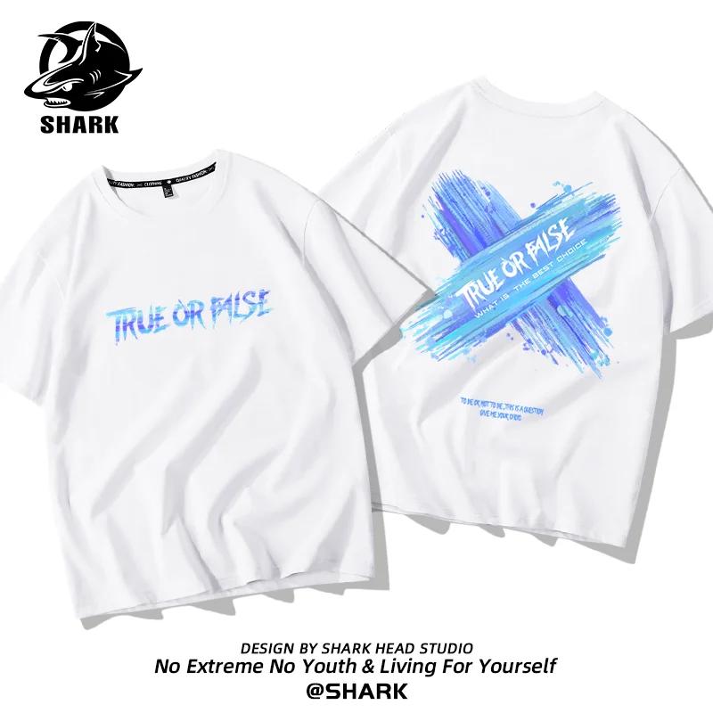 Summer Fashion Heavyweight Retro Men's English Letters 100% Cotton Printed Round Neck High-quality Casual Fitness Street T-shirt