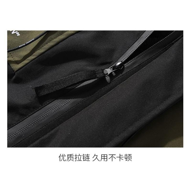 Pánské venkovní bundy na podzim zimu plus sametové a zateplené volné bavlněné kabáty pro voděodolné pracovní oděvy teplé