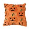 Ghost Pumpkin Plush Faux Fur Pillow Covers Soft Halloween Decor for Sofa Couch Bed Living Room White Orange Pillowcases 45x45CM