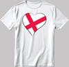 Heart ENGLAND Flag Black-White Men's / Women's T Shirt Q041