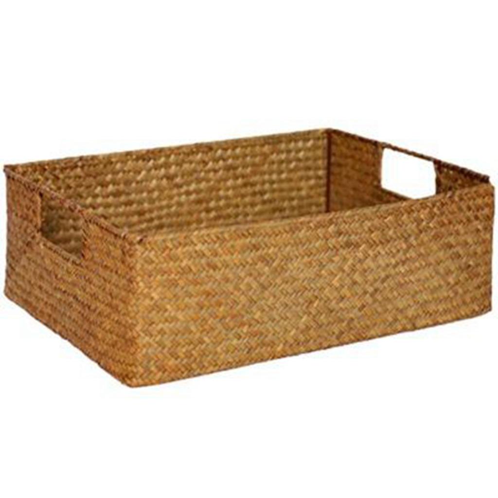 HandWoven Basket Rattan Wicker Basket Wicker Fruit Tea Snack Storage Basket Bread Picnic Basket Cosmetic Box House Ware