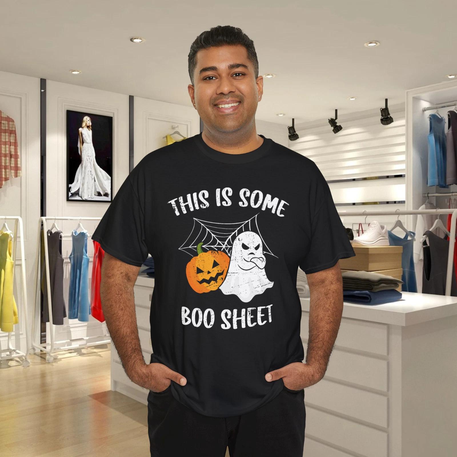 This Is Some Boo Sheet Halloween Ghost Funny Gift T- Shirt S