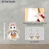 2D Flat, 1 Pair/2 Pairs Halloween Ghost and Pumpkin Flower Basket Acrylic Earrings Halloween Earrings Trendy Female Earrings Holiday Party Gifts