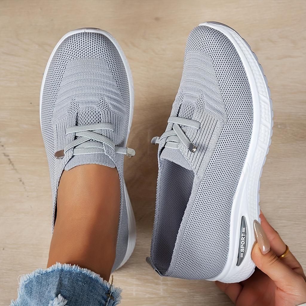 Women'S Fashion Sneakers - Lace-Up Flat Shoes, Breathable Mesh Upper, Comfortable Rubber Sole, Casual Sport Trainers, Laceup Sneakers|Breathable Mesh
