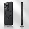PYNANA PN-16L2 For iPhone 16 Pro Case Compatible with MagSafe Crystal Ring Kickstand PU Leather PC Cover