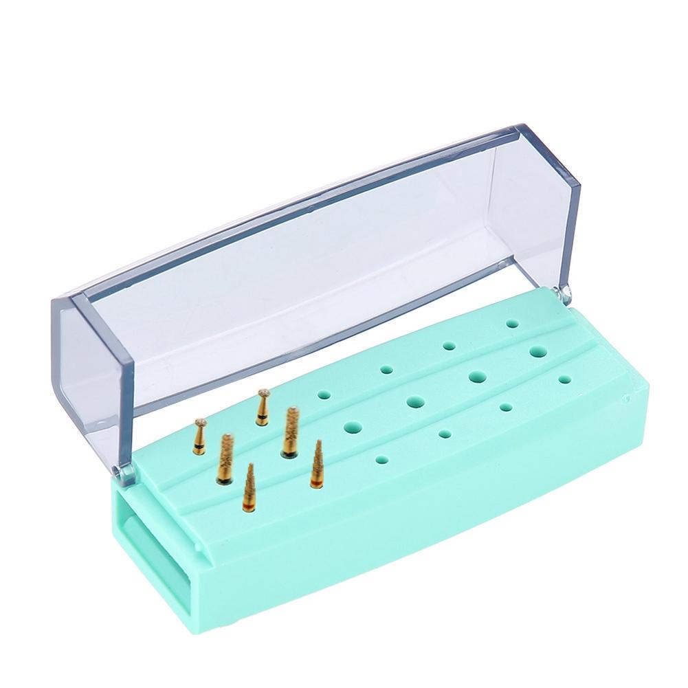 18 Holes Cleaning Box Case Dental Bur Burs Block Holder Autoclavable Dentist Tool GreenS015C