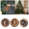 Owl Christmas Ornaments 2d Flat Printed Acrylic Raccoon And Hedgehog Hanging Decorations Chandelier Parts Metal Cups