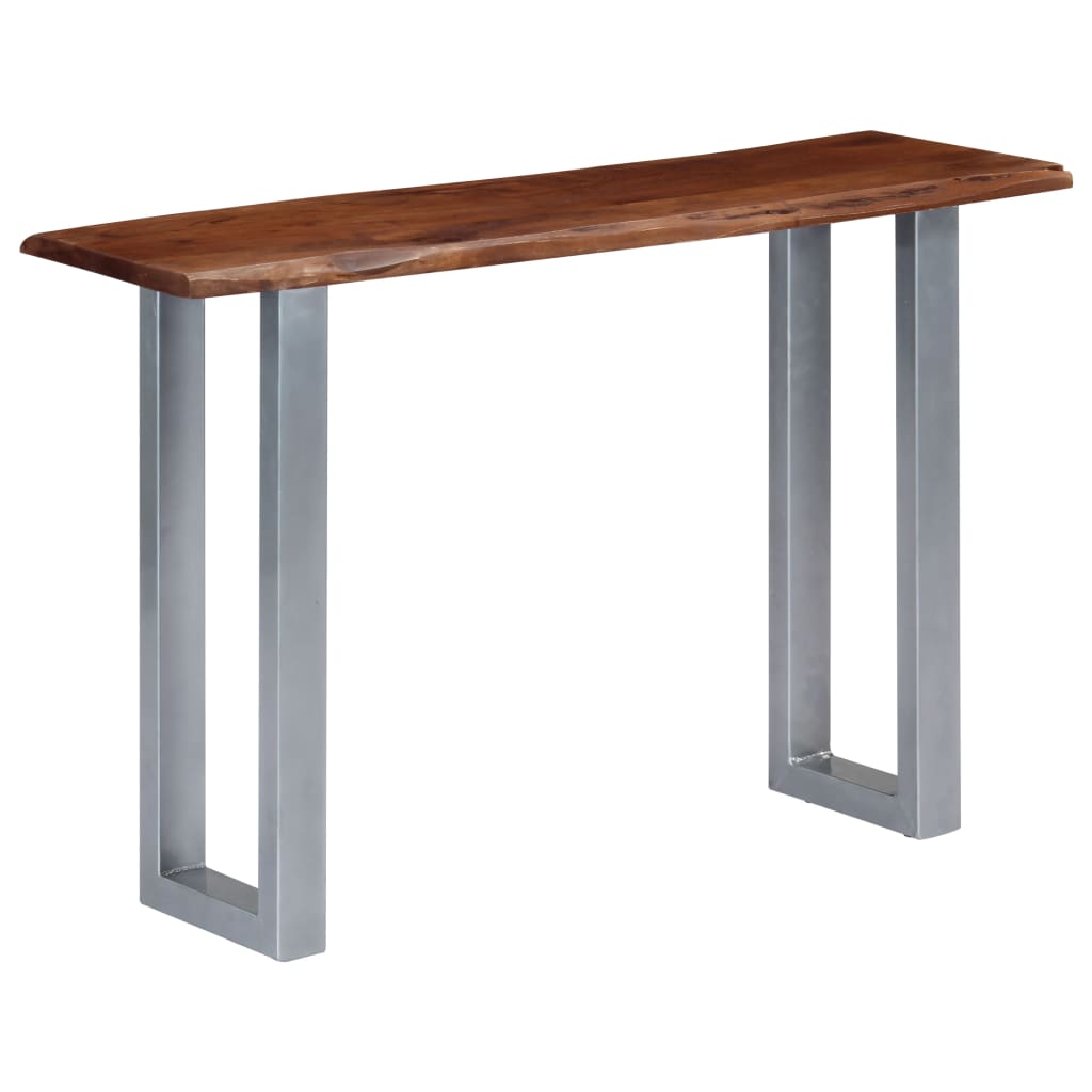 Console Table 115x35x76 cm Solid Acacia Wood and Iron
