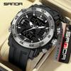 Watch Quartz Wristwatches Sport 50M Waterproof Alarm Digital Clock Light Analog Digital Male Clocks 8007 Mens Watches