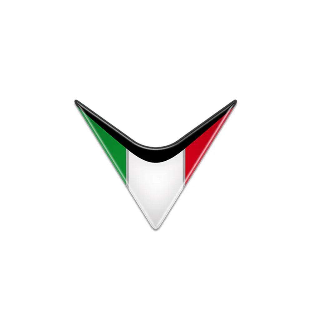 3D Refletive Italy Flag Car Emblem Badge Sticker Motorcycle Decals Fit for Aprilia RS4/RSV4/RS/APR150/SR,Tuono V4,Ducati Waterproof Epoxy Resin Decal