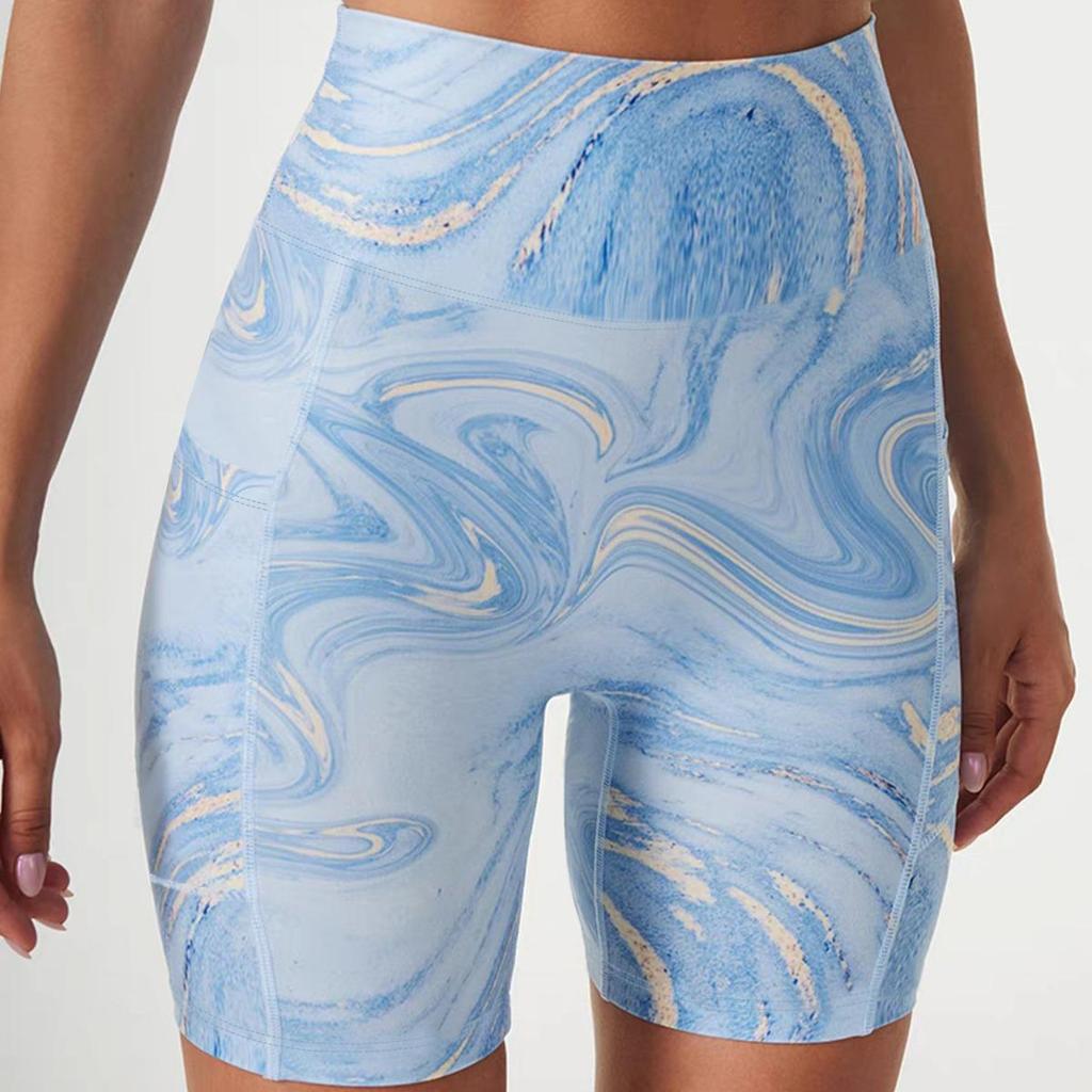 Europäisch-amerikanische hochtaillierte Yoga-Radshorts für Damen