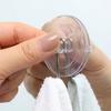 PVC Suction Cup Hook Self-adhesive Transparent Bathroom Shower Towel Hanging Hanger Door Wall Hook Holder for Glass Window Decor
