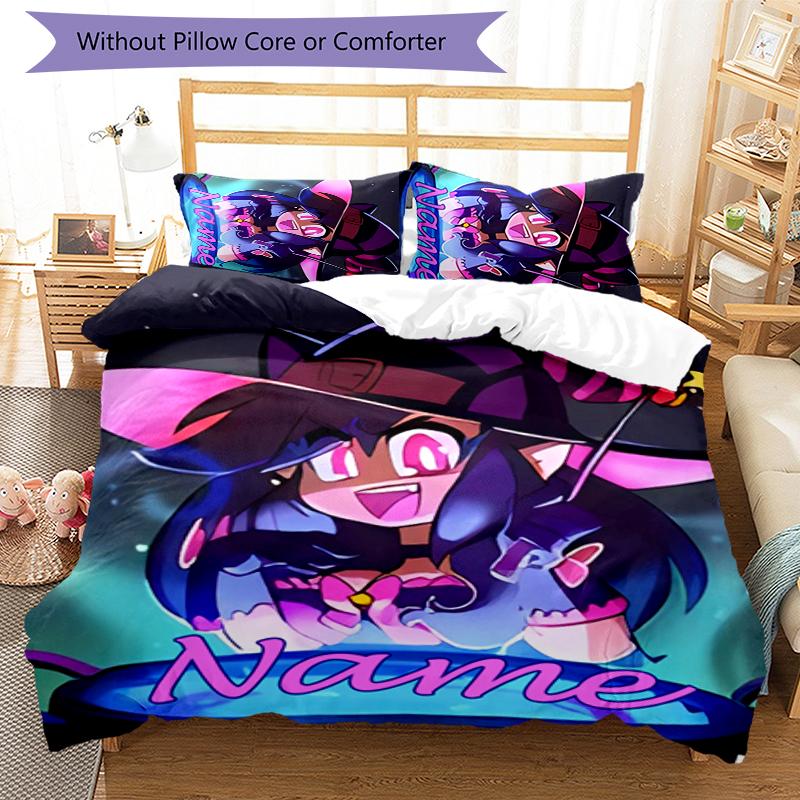 Set Biancheria da Letto Aphmau Personalizzato con Nome 3 Pezzi Copripiumino Chiusura Include 1 Copripiumino & 2 Federe per Tutte le Stagioni Decorazione Camera da Letto