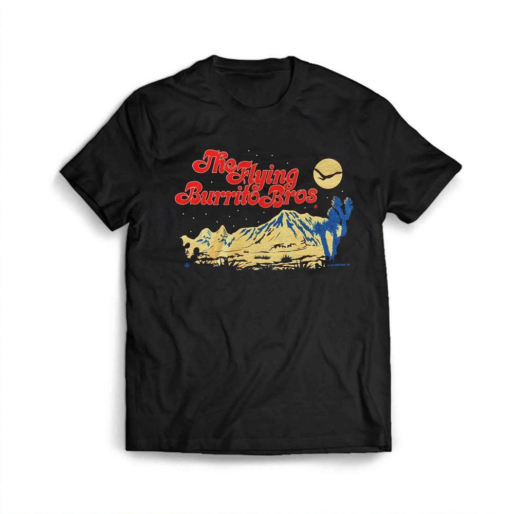 Новая The Flying Burrito Bros Desert Night Подарок для фанатов Унисекс S-5XL Футболка Ss1479 M