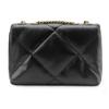 Tory Burch Kira Diamond Quilted Flap Magnetic Closure Leather Crossbody Shoulder Bag Small Women Bags Black 154706-001