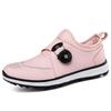 Rotary Buckle Pink Women's Golf Shoes High Quality Leather Men's Training Shoes Unisex Outdoor Professional Sports Shoes For Men