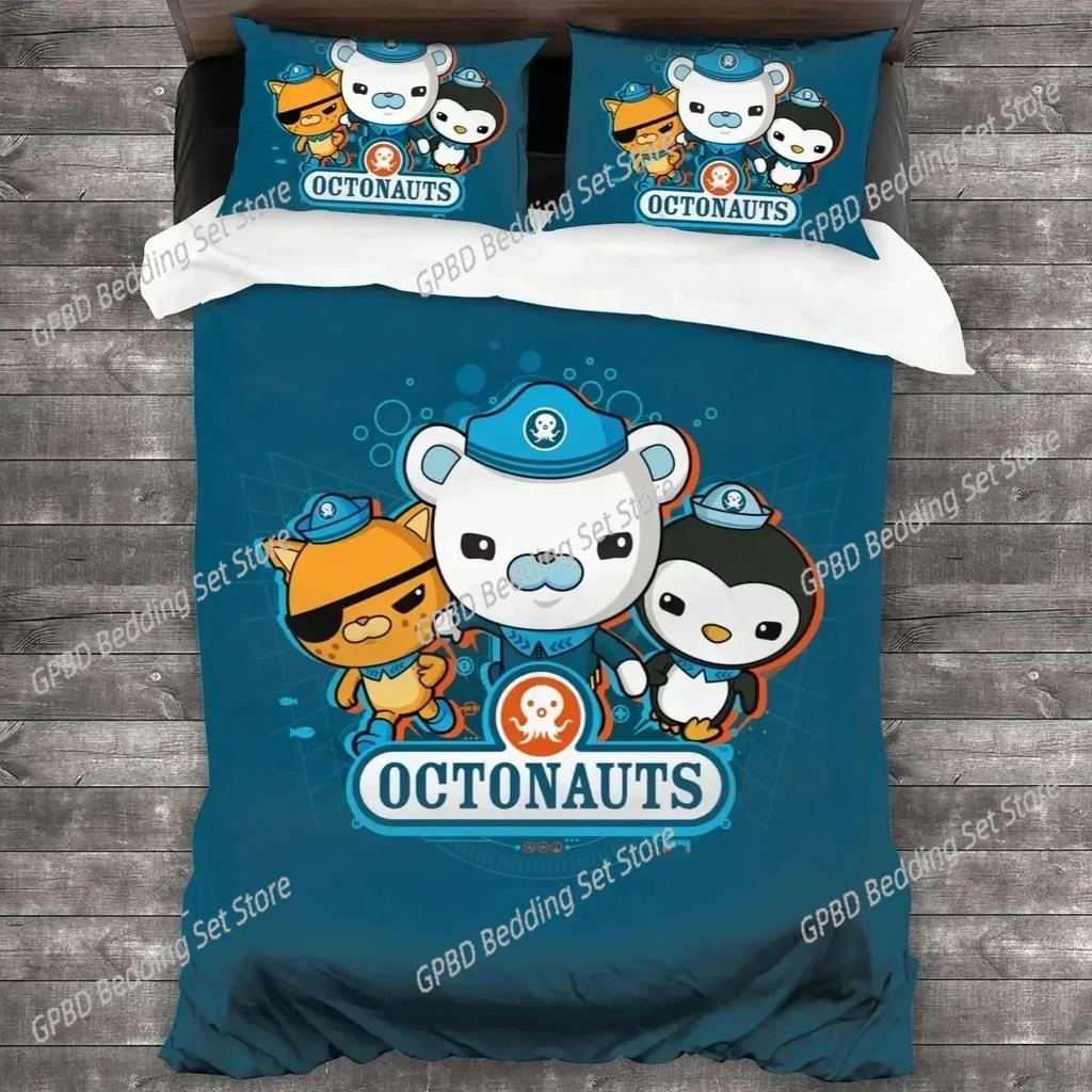 Comforter Anime Octonauts Bedding Set 3D Printed Suitable For Bedroom Kids Home Textile