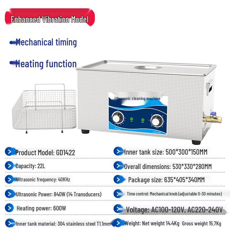 Ultrasonic Cleaner for Stainless Steel Parts, Circuit Boards, Dental Wax & Oil Removal, Customizable for Laboratory Use